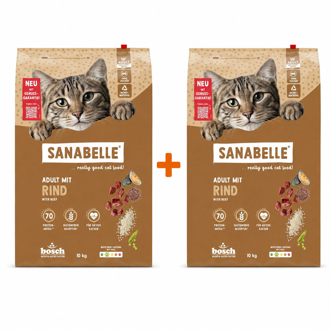 1+1 Bosch Sanabelle Classic Adult Rind 2x10kg