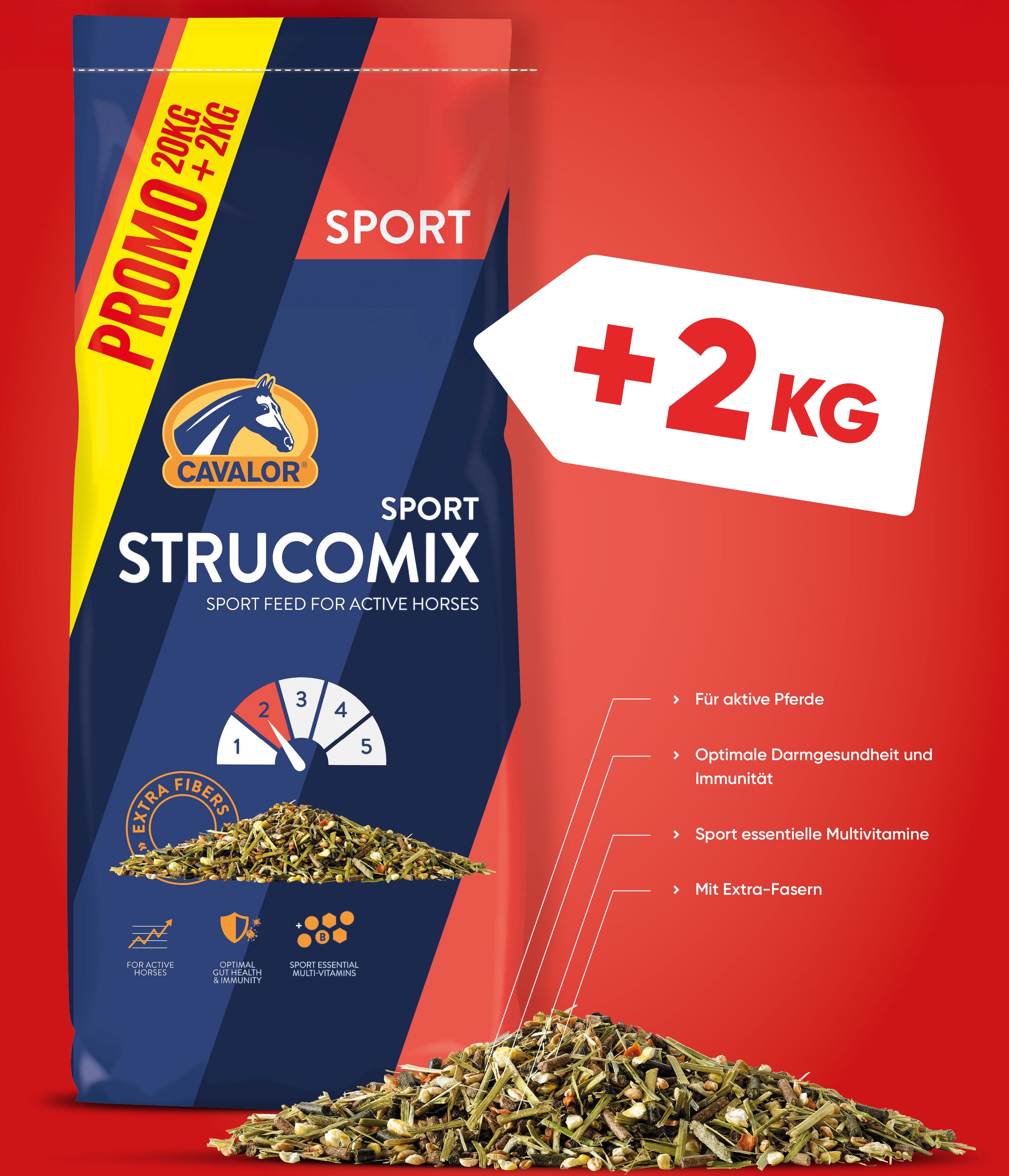 Cavalor Strucomix Sport, 20kg + 2kg gratis