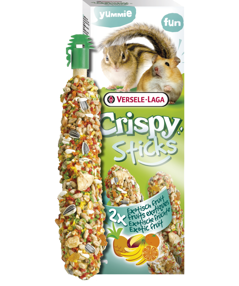 Crispy Sticks Hamster-Eichhörnchen Exotische Früchte, offen