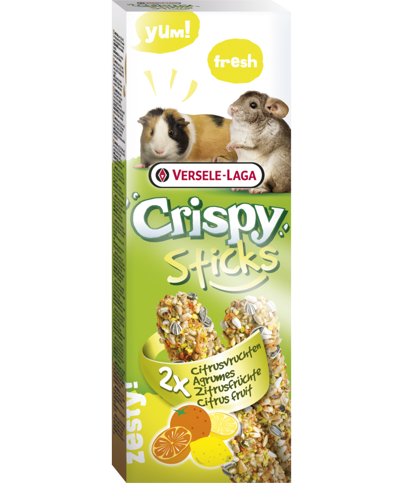 Crispy Sticks Meerschweinchen-Chinchillas Zitrusfrüchte, 2x55g