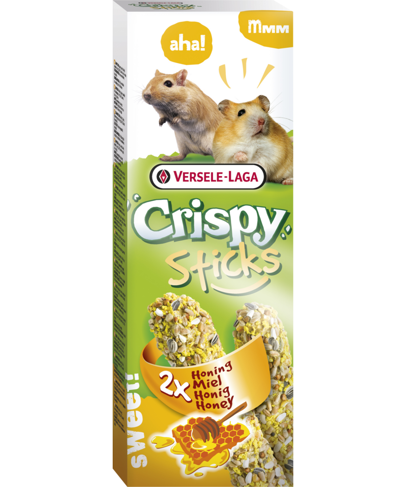 Crispy Sticks Sticks Hamster-Rennmäuse Honig, 2x55g