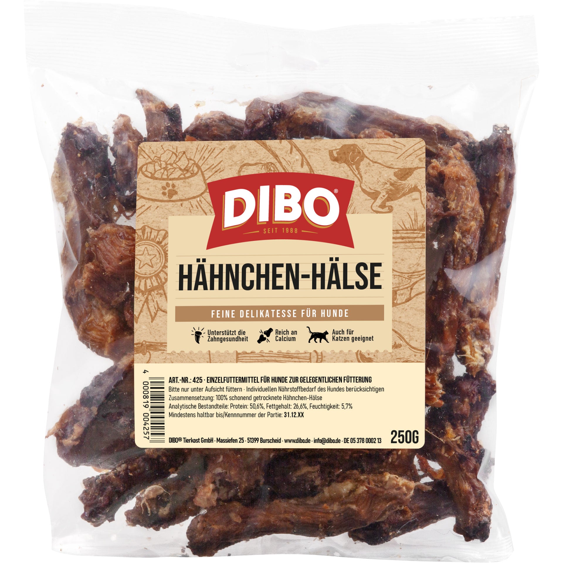 Dibo Hähnchenhälse getrocknet, 250g