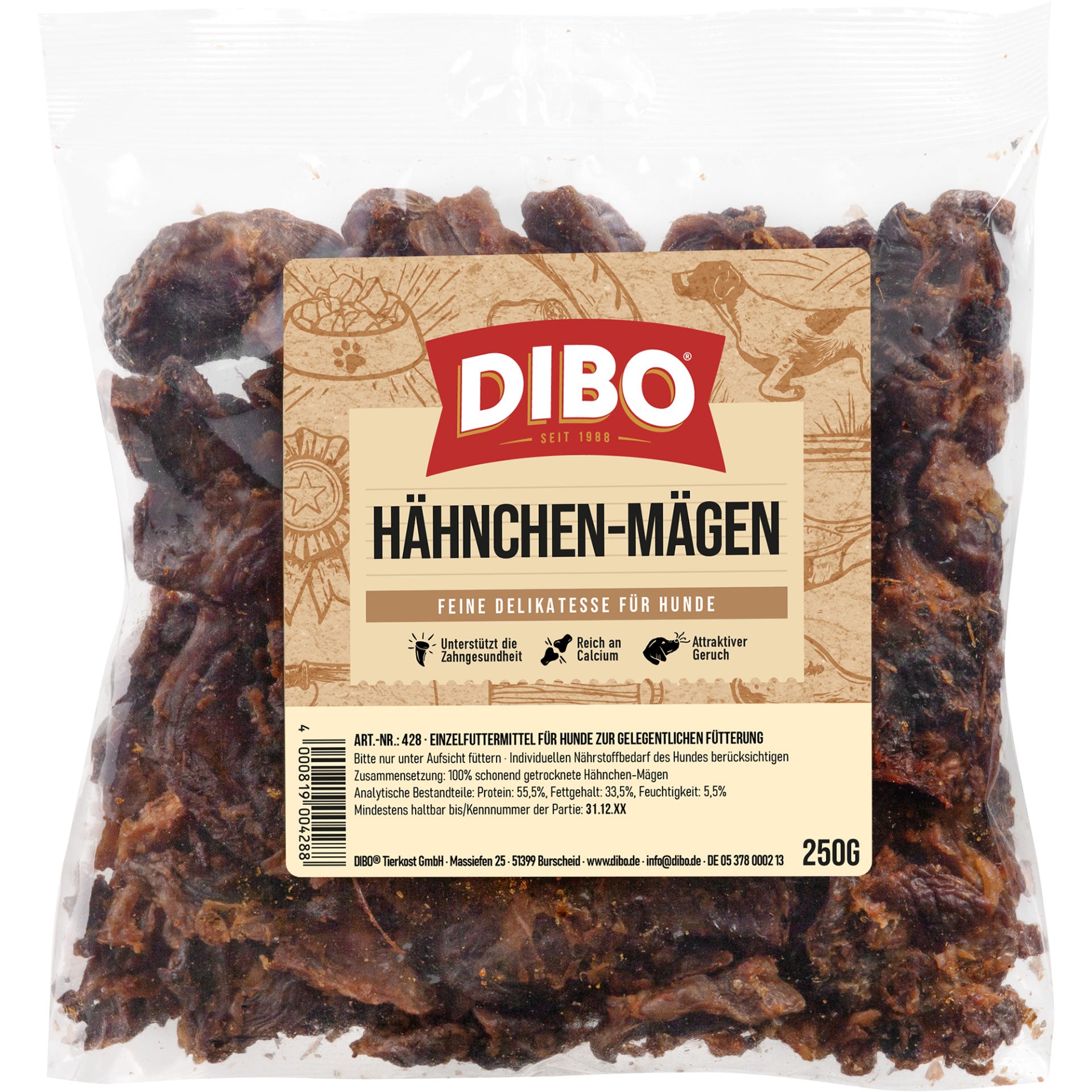 Dibo Hähnchenmägen getrocknet, 250g