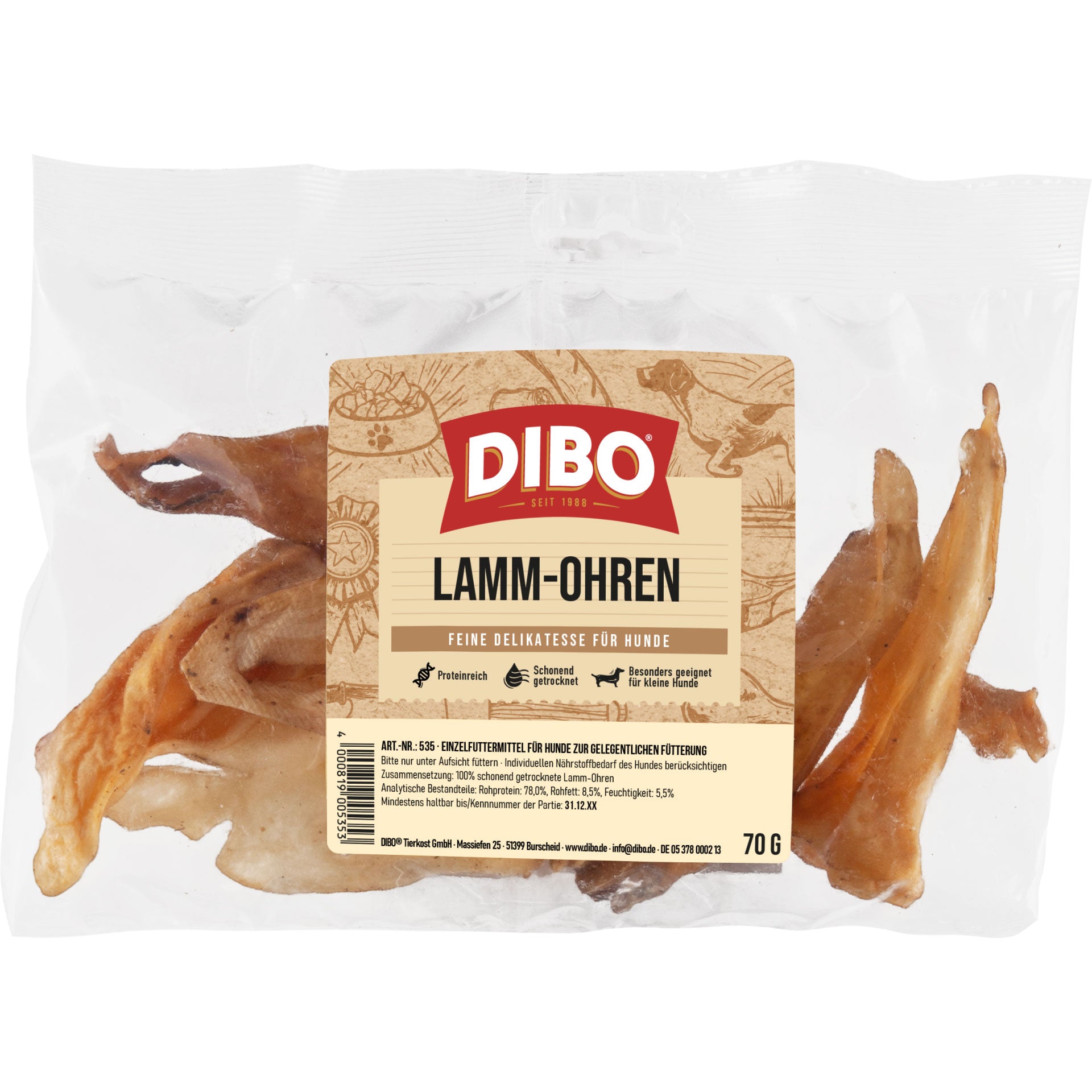 Dibo Lammohren, 70g