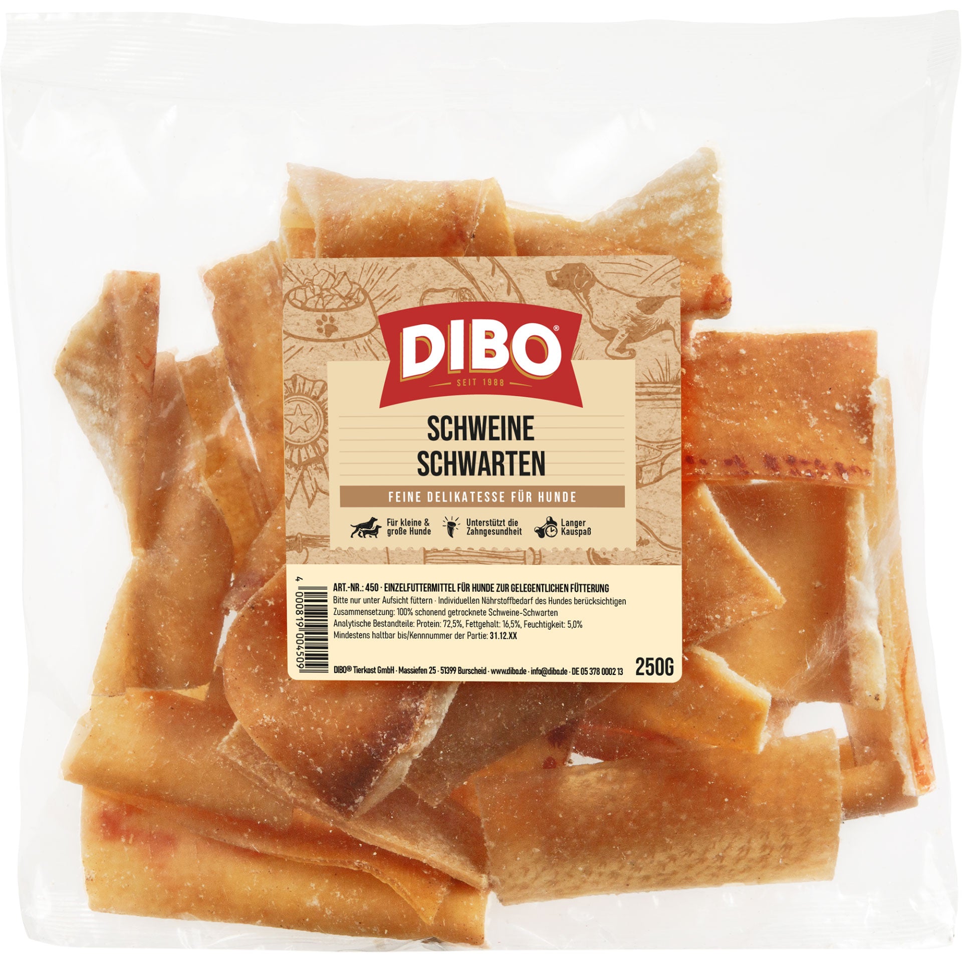 Dibo Schweineschwarten, 250g