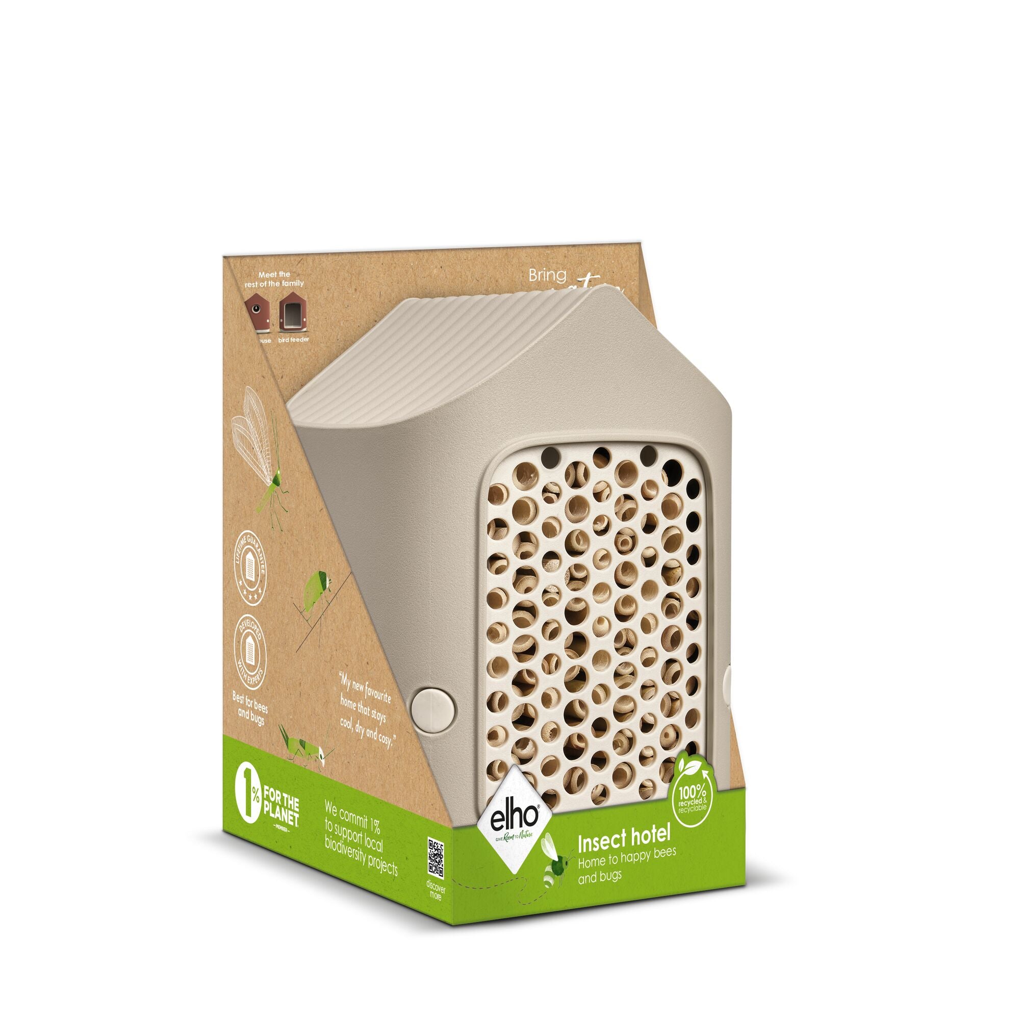 Elho Insektenhotel Cosy 18cm pilzbeige