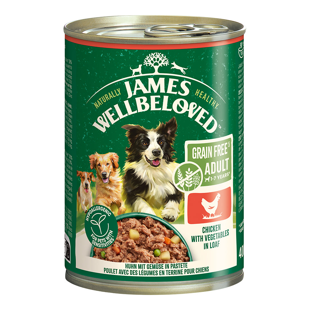 James Wellbeloved Grain Free Huhn mit Gemüse in Pastete 400g