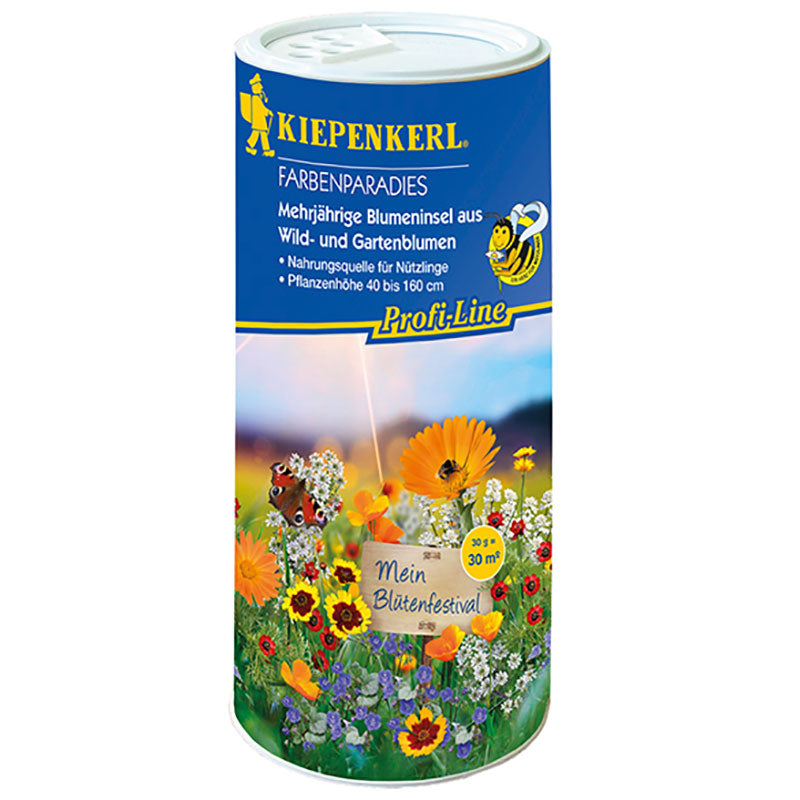 Kiepenkerl Farbenparadies, Bunte Blumeninsel aus Wild- und Gartenblumen