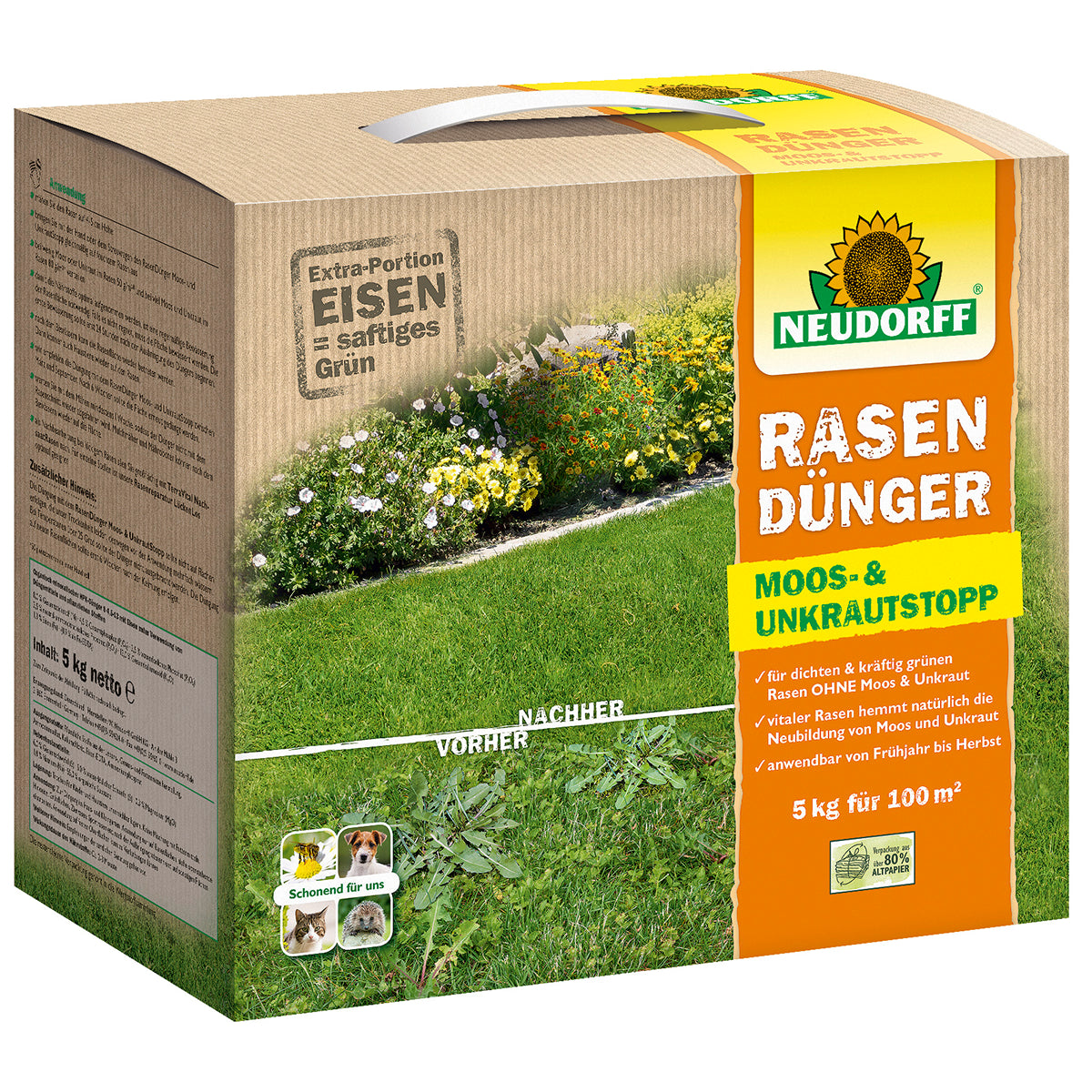Neudorff Rasendünger Moos- & UnkrautStopp, 5 kg