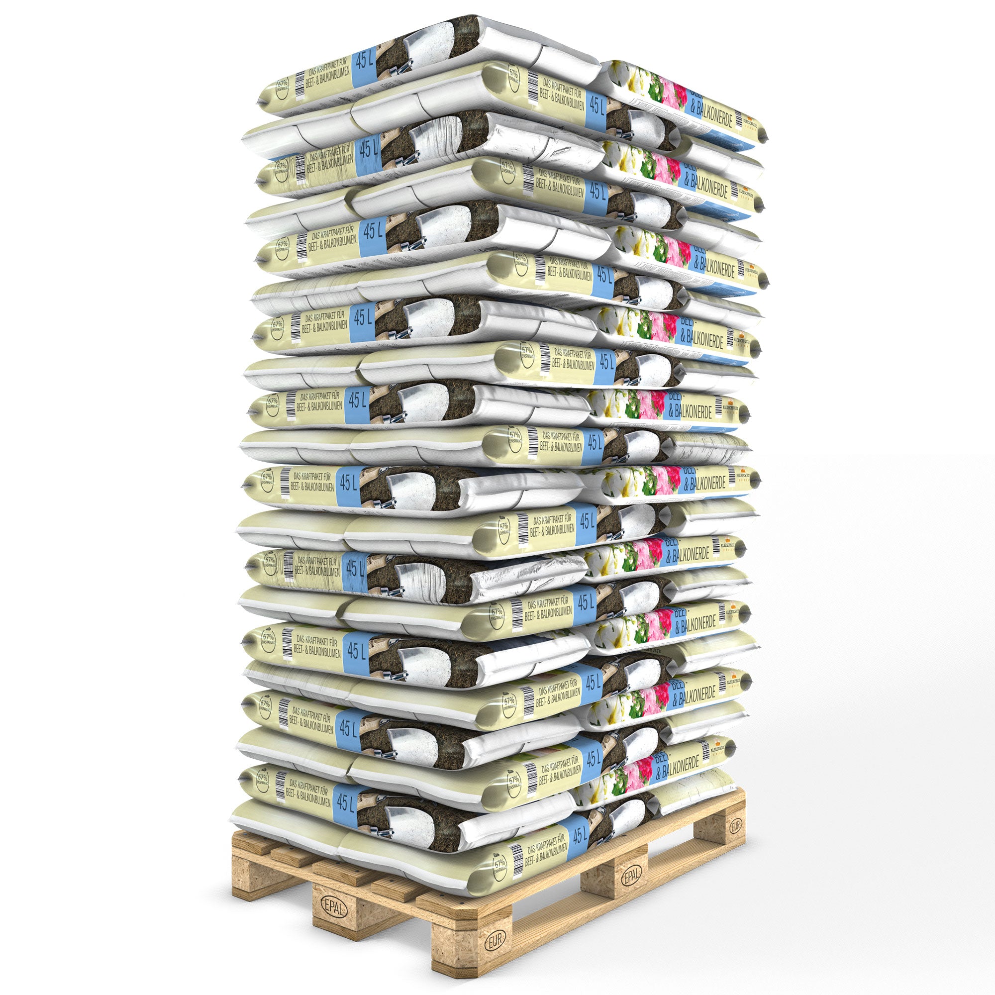 Palette Beet- u. Balkonerde, 60x45L