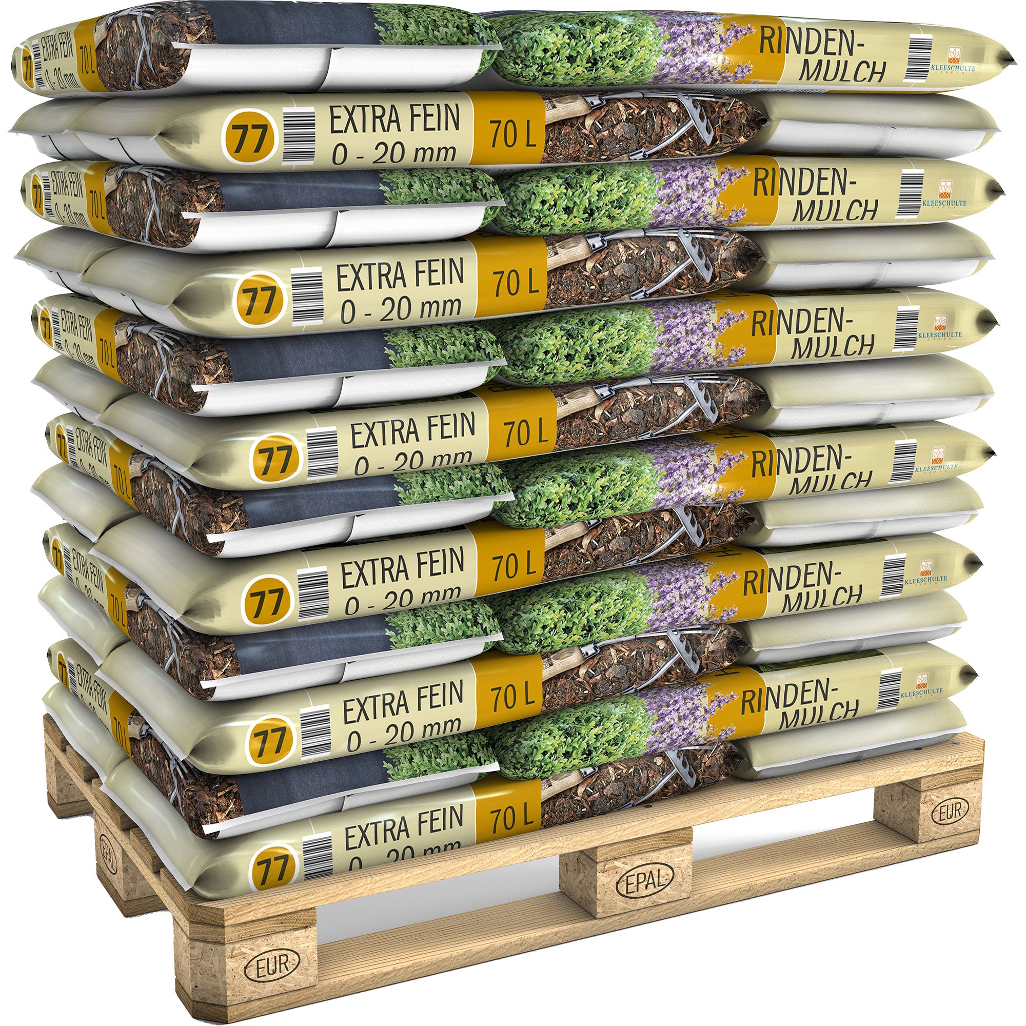 Palette Rindenmulch, 36x70L