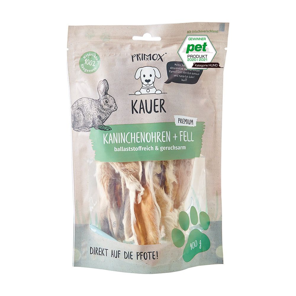Primox Kaninchenohren mit Fell 100g