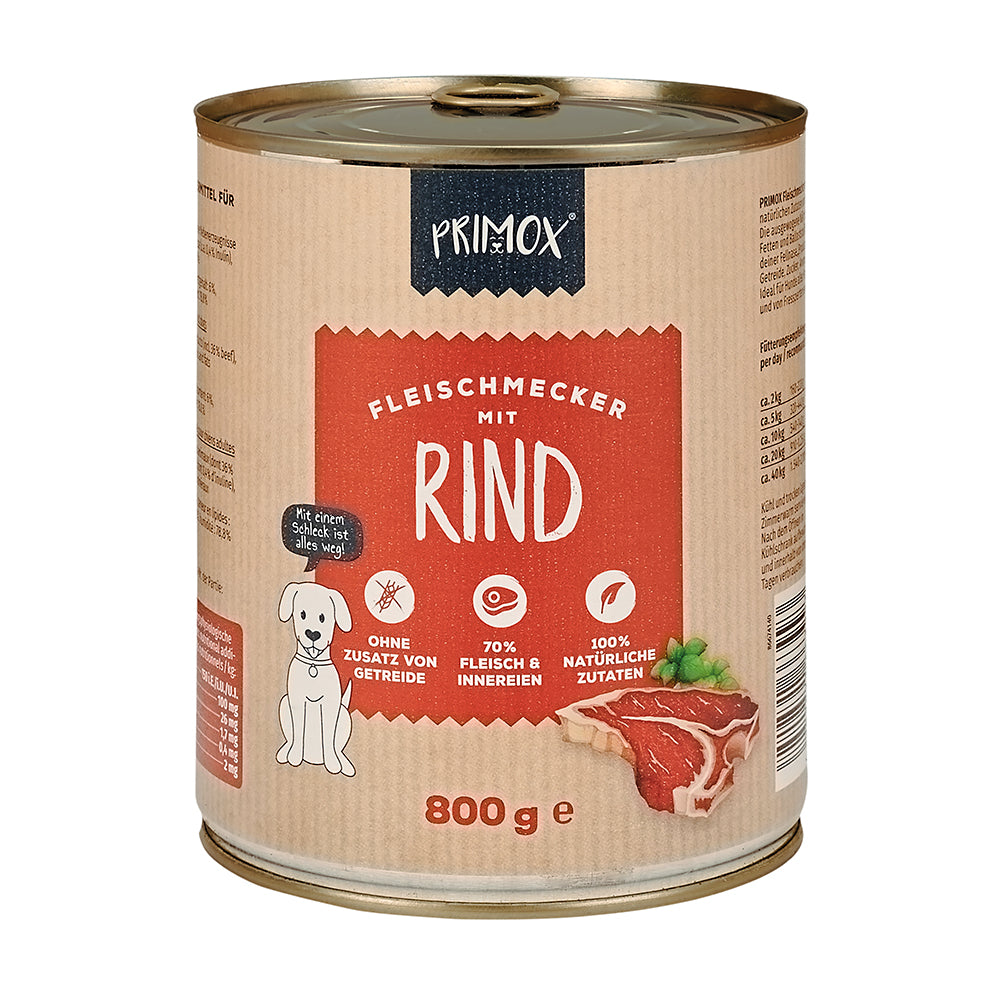 Primox Nassfutter mit Rind, 800g