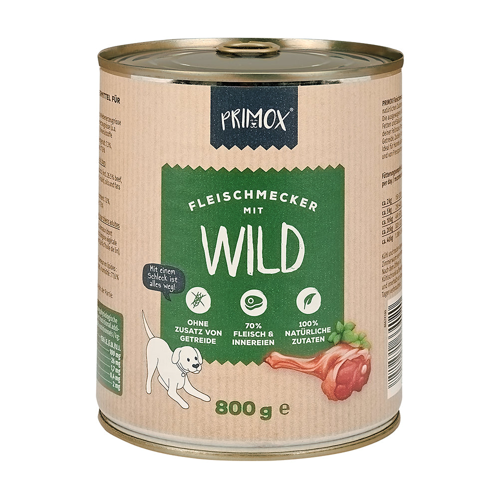 Primox Nassfutter mit Wild, 800g