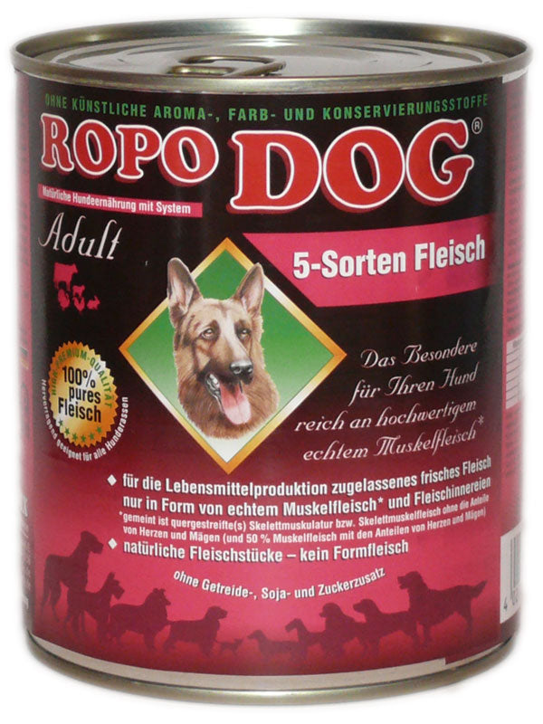 RopoDog 5 Sorten Fleisch, 800 g