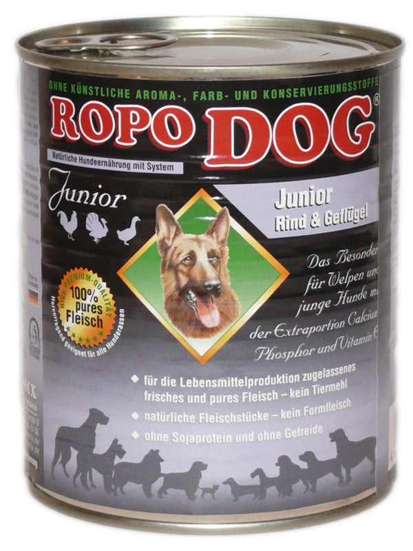 RopoDog Junior Rind & Geflügel, 800 g