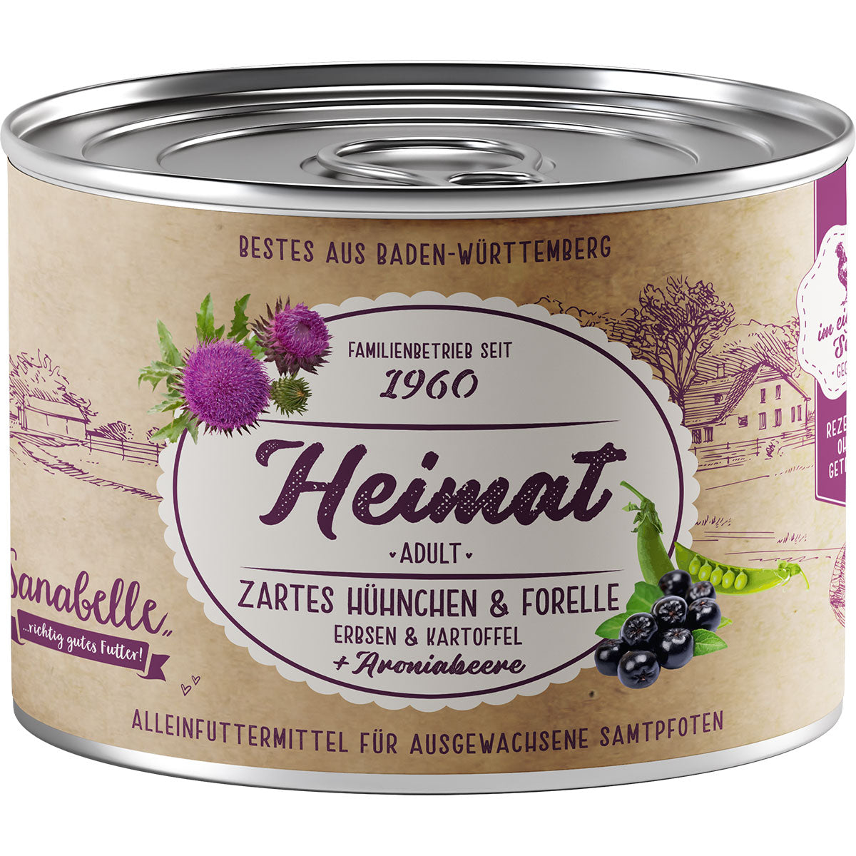 sanabelle nassfutter Sanabelle Heimat Adult zartes Hühnchen & Forelle