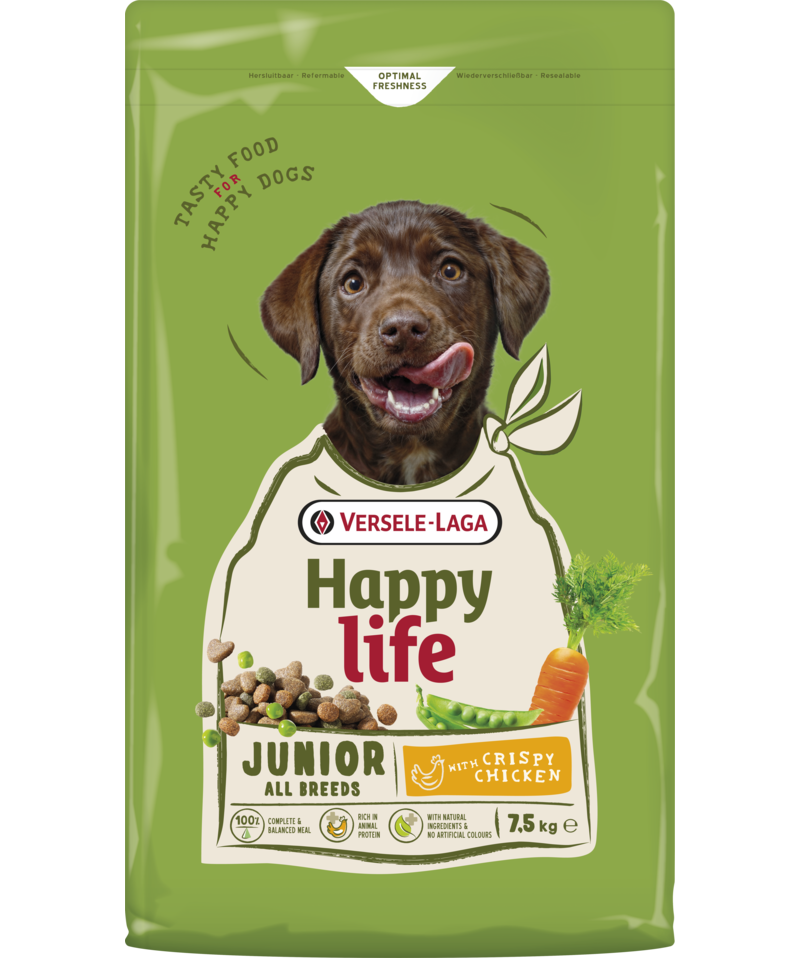 5 e hundefutter Versele-Laga Happy Life Junior mit Huhn, 7,5kg günstig bei Hofmax