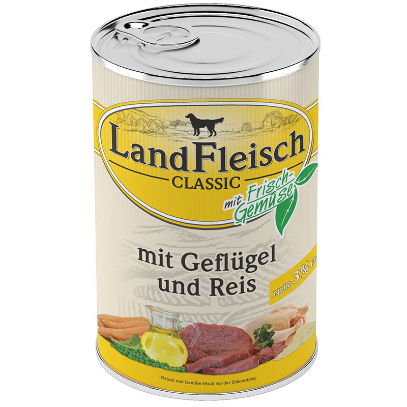 Landfleisch Dog Geflügel & Reis, extra mager