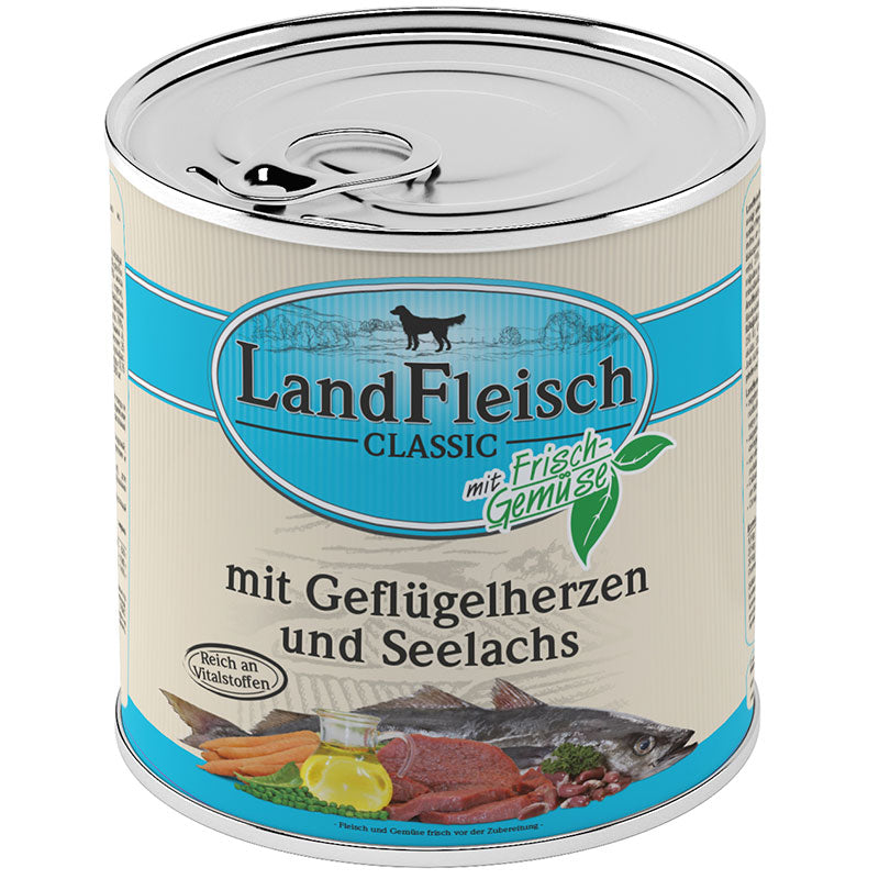 Landfleisch Dog Geflügelherz & Seelachs, 800 g