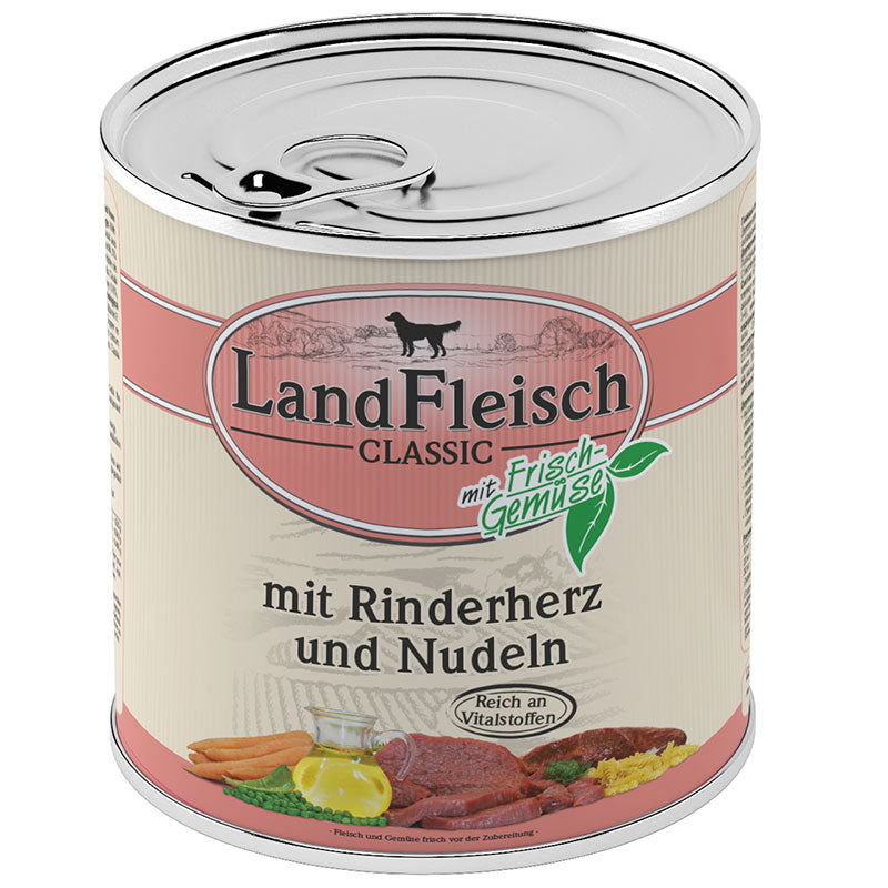 Landfleisch Dog Rinderherz & Nudeln, 800 g