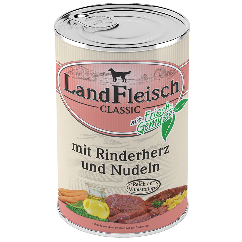 Landfleisch Dog Rinderherz & Nudeln, 400 g