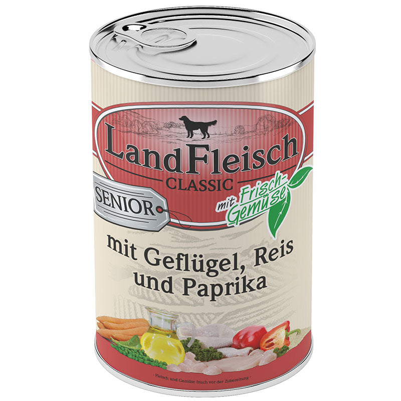 Landfleisch Dog Senior Geflügel & Paprika, 400g