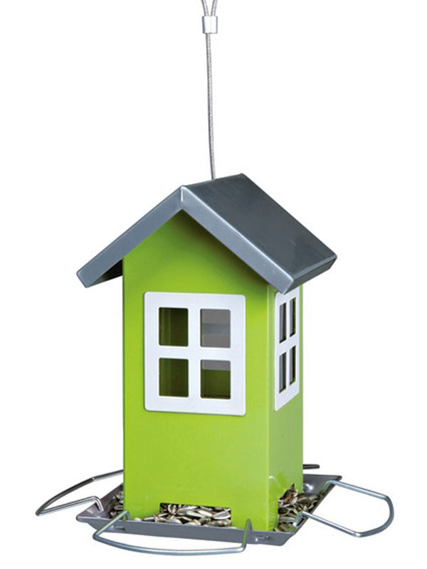 Futterhaus grün/silber, 19x20x19cm