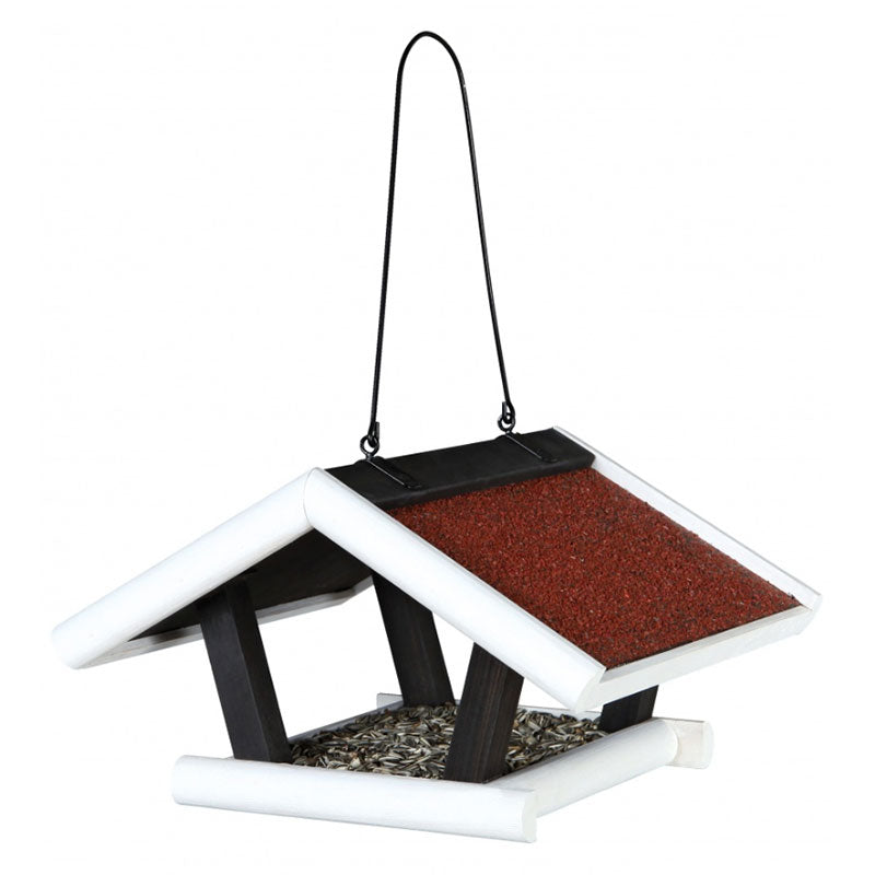 Natura Futterhaus zum Aufhängen, 30x18x28cm, schwarz/weiß