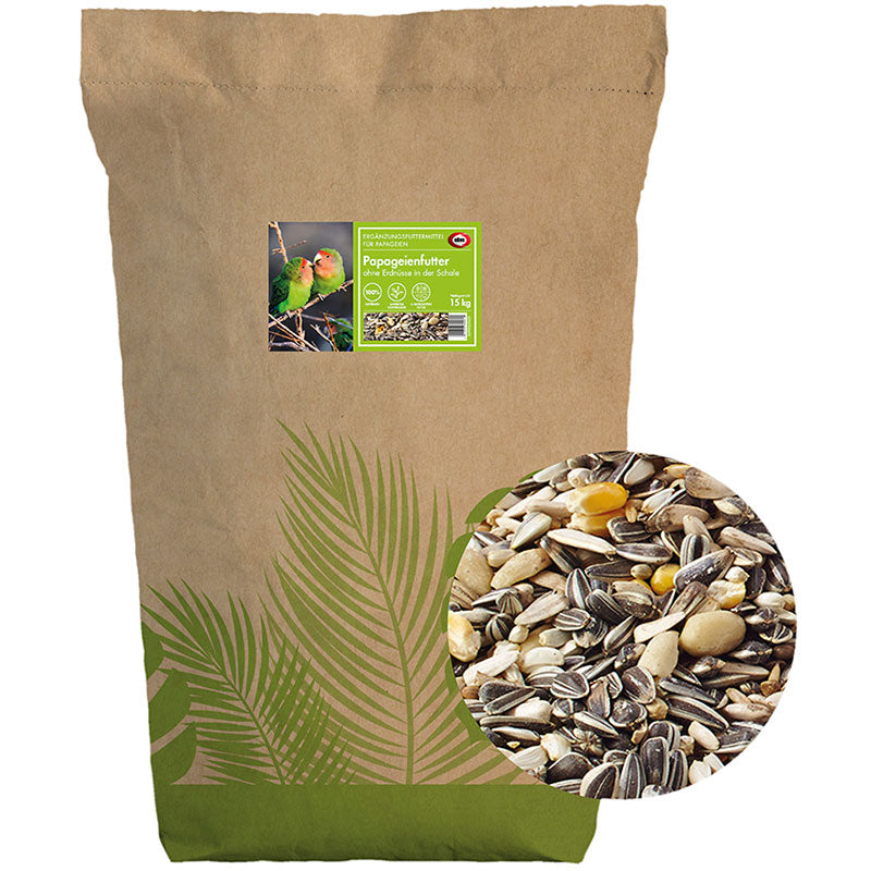 elles Papageienfutter ohne Erdnüsse in der Schale, 15kg