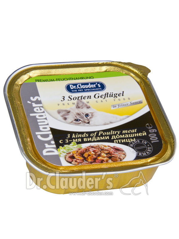 Dr. Clauders 3 Sorten Geflügel in Soße, 100g