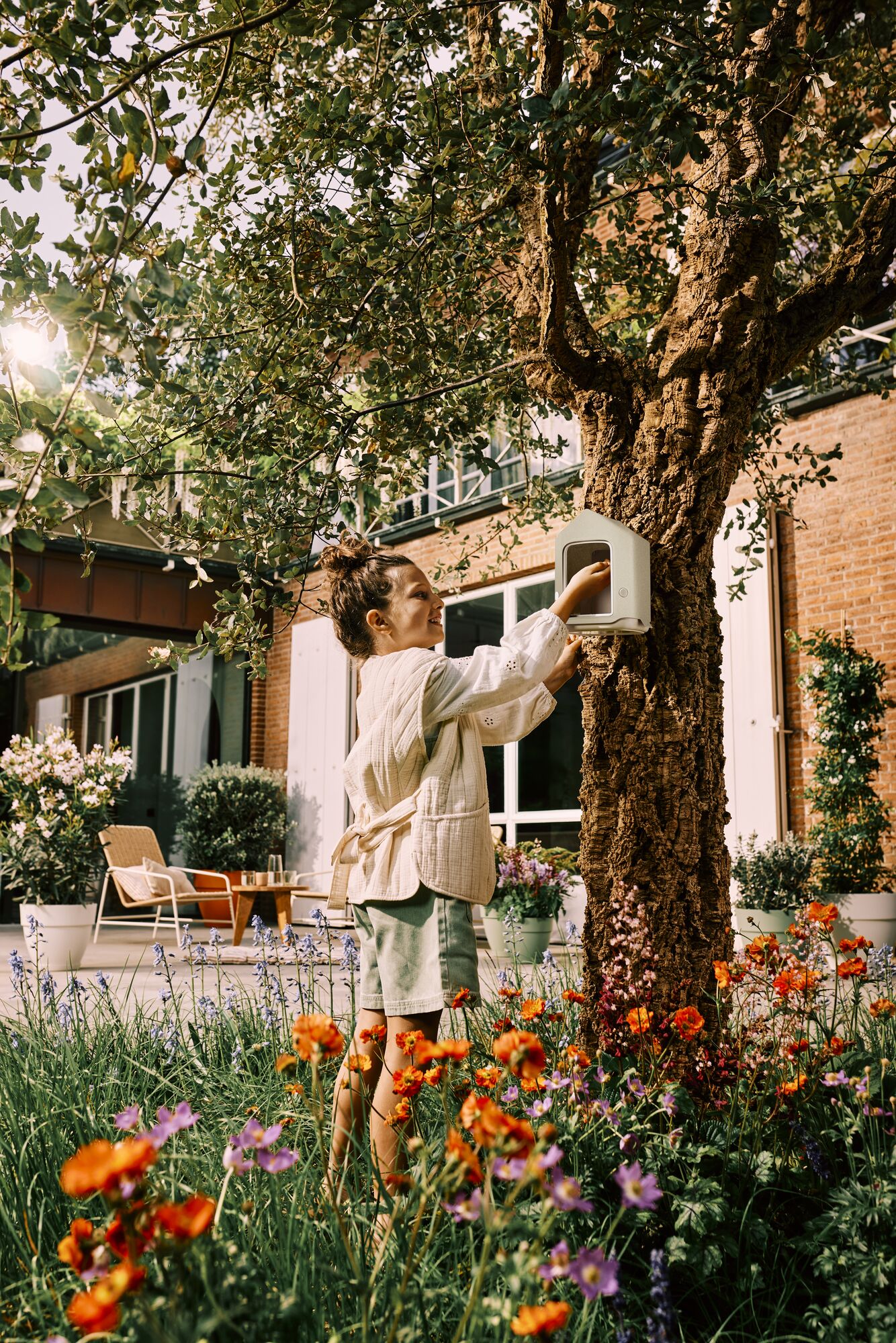 Elho Vogelfutterhaus Cosy 18cm pilzbeige