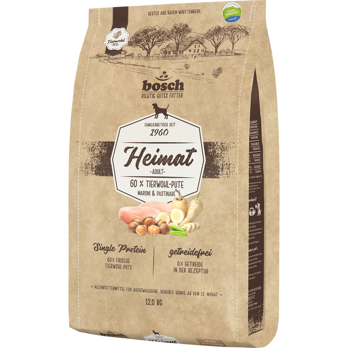 Bosch HPC Adult & Active Hundefutter 2x15 Kg – Mit Fisch/Kartoffel Oder Geflügel, Weizenfrei
