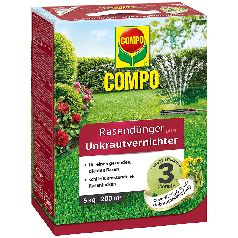 COMPO Floranid Rasendünger plus Unkrautvernichter, 6 kg