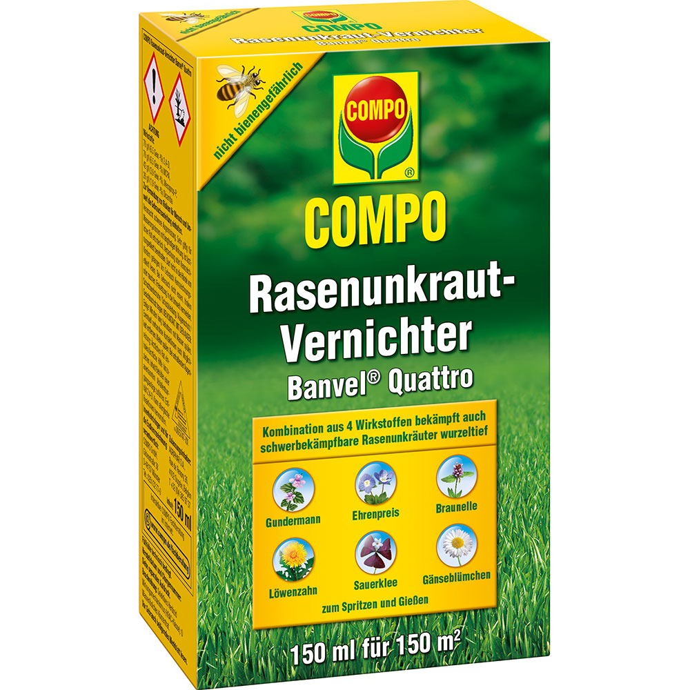 COMPO Rasenunkraut-Vernichter Banvel Quattro, 150 ml