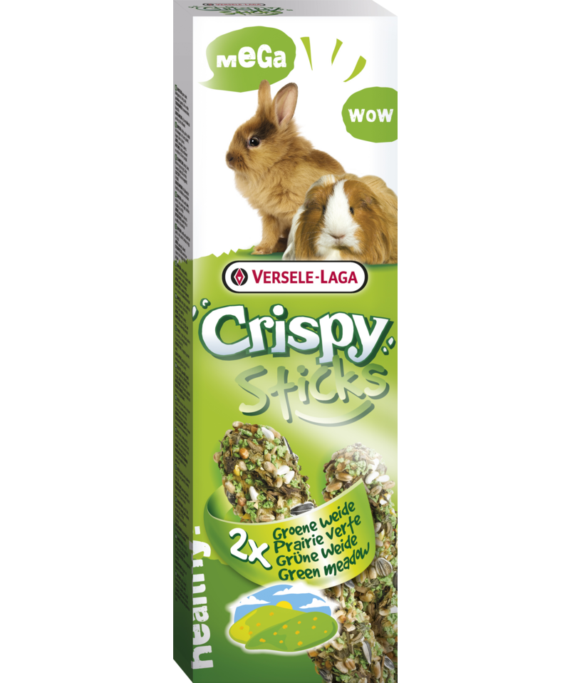 Crispy Mega Sticks Kaninchen-Meerschweinchen "Grüne Weide", 2x70g