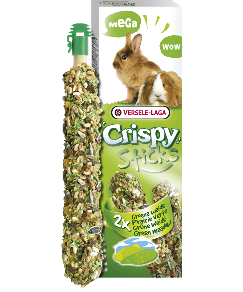 Crispy Mega Sticks Kaninchen-Meerschweinchen "Grüne Weide", offen