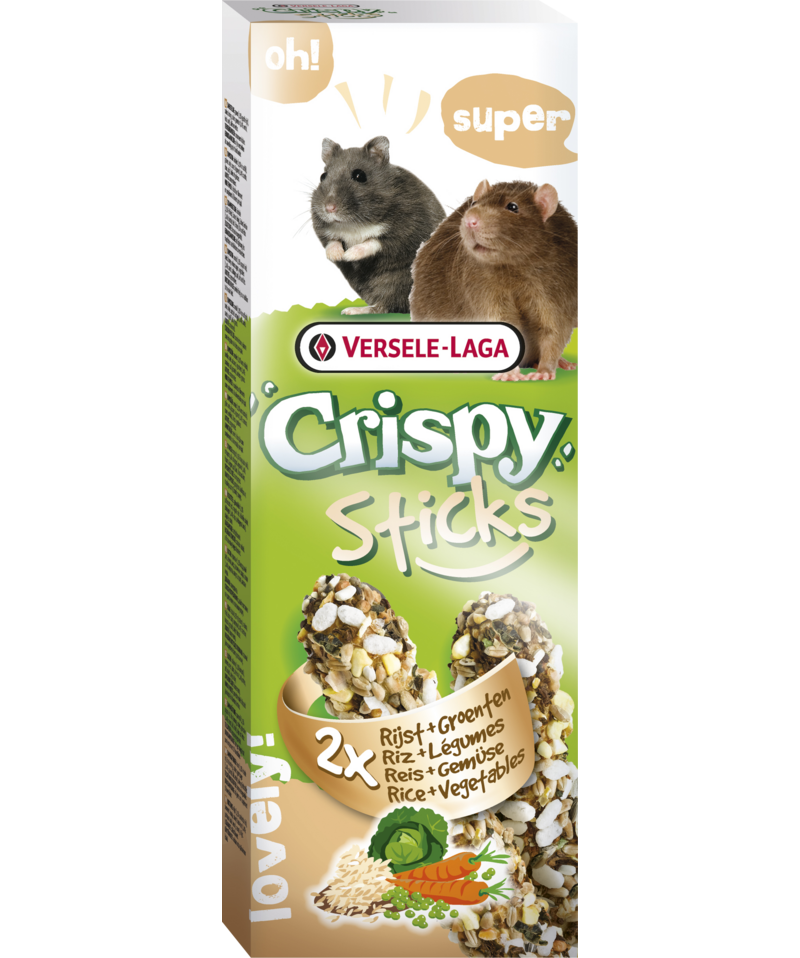 Crispy Sticks Hamster-Ratten Reis & Gemüse, 2x55g