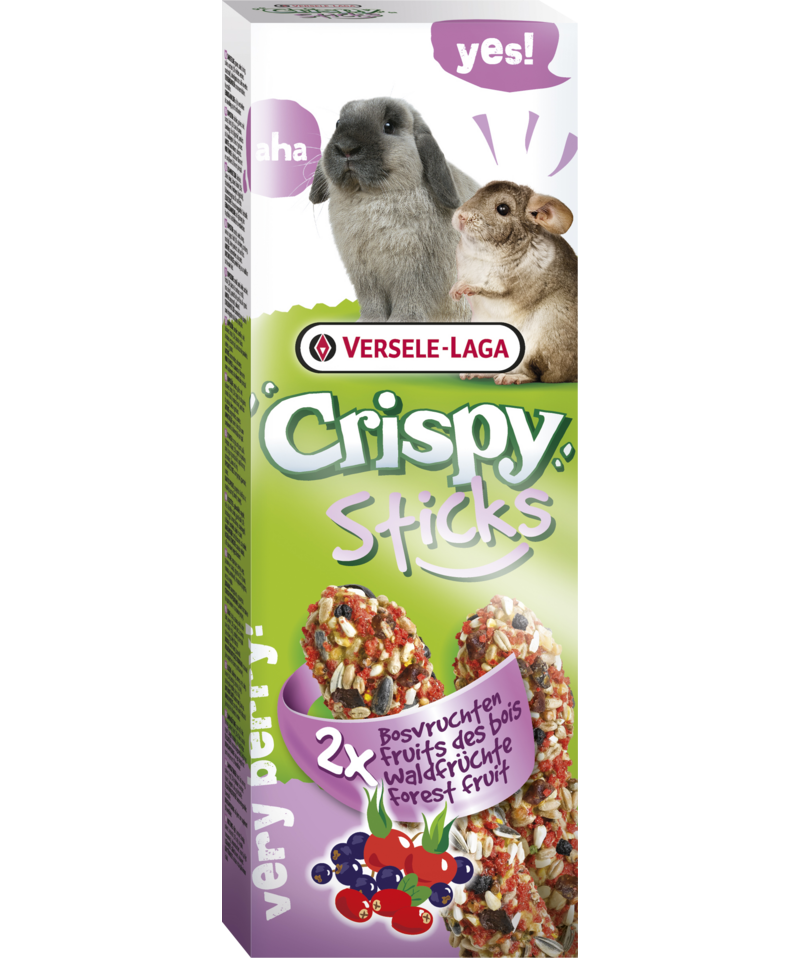 Crispy Sticks Kaninchen-Chinchillas Waldfrüchte, 2x55g