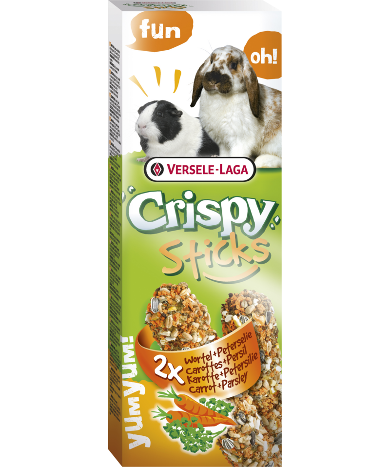 Crispy Sticks Kaninchen-Meerschweinchen Karotte & Petersilie, 2x55g