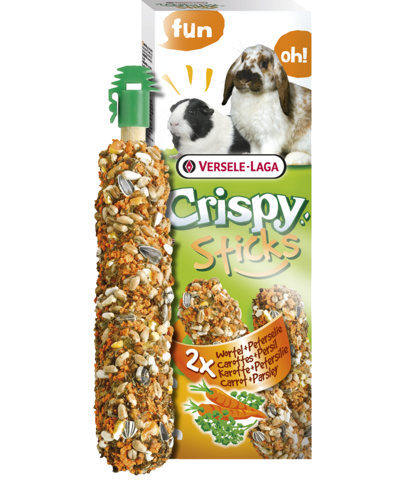 Crispy Sticks Kaninchen-Meerschweinchen Karotte & Petersilie, offen