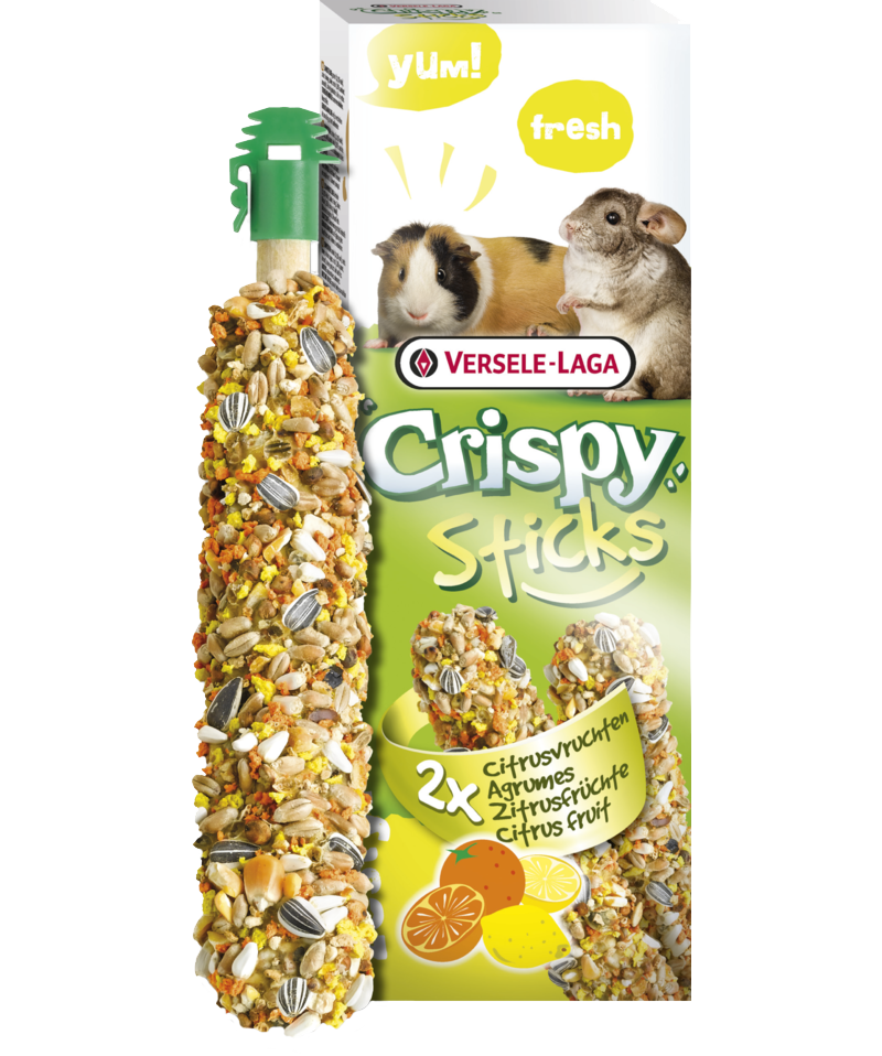 Crispy Sticks Meerschweinchen-Chinchillas Zitrusfrüchte, offen