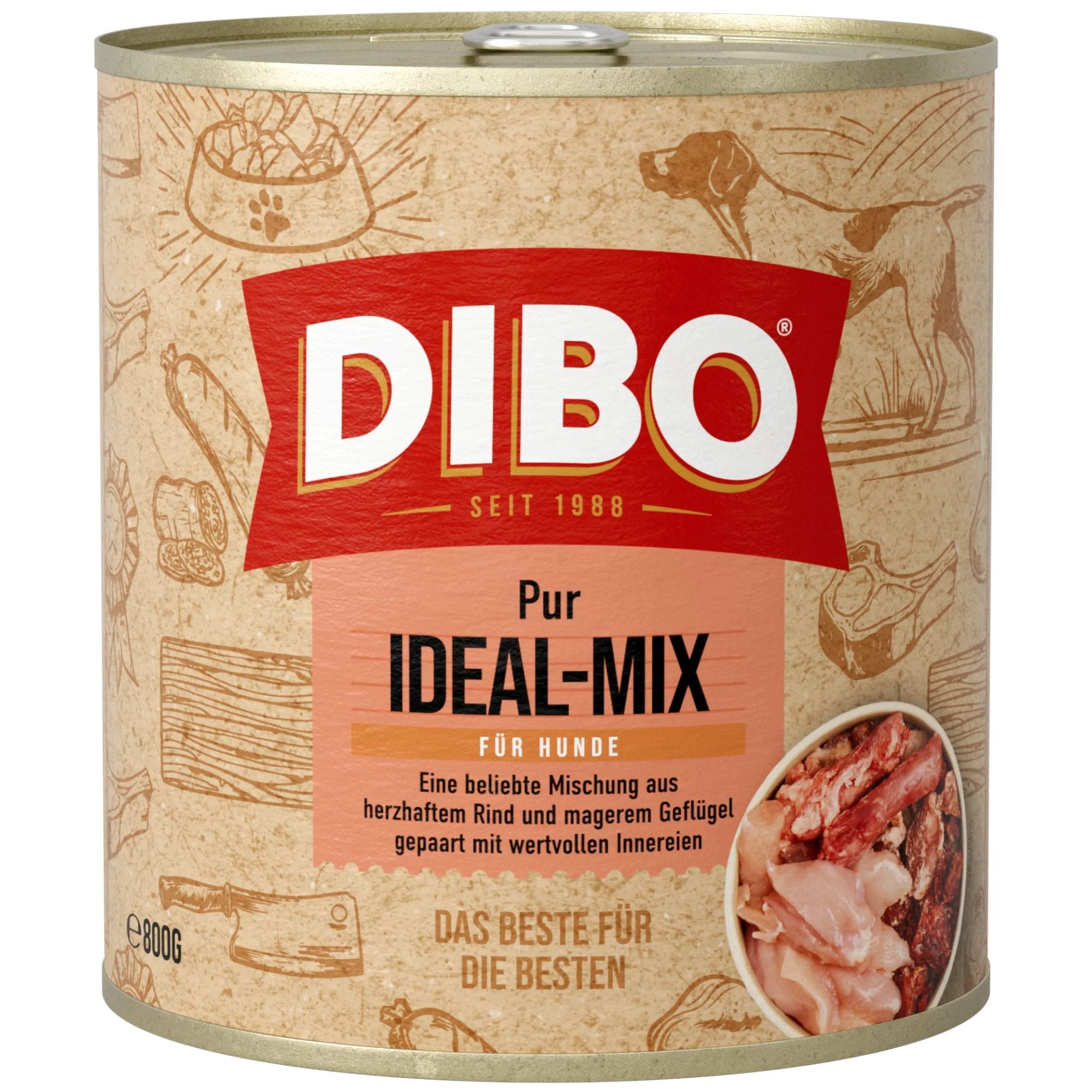 Dibo PUR Ideal, Rind &amp; Geflügel / 800 g