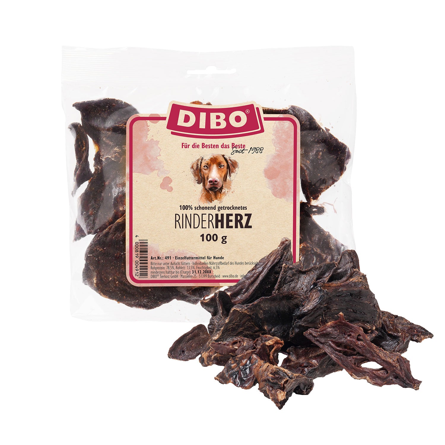 Dibo Rinder-Herz, entfettet, 100g
