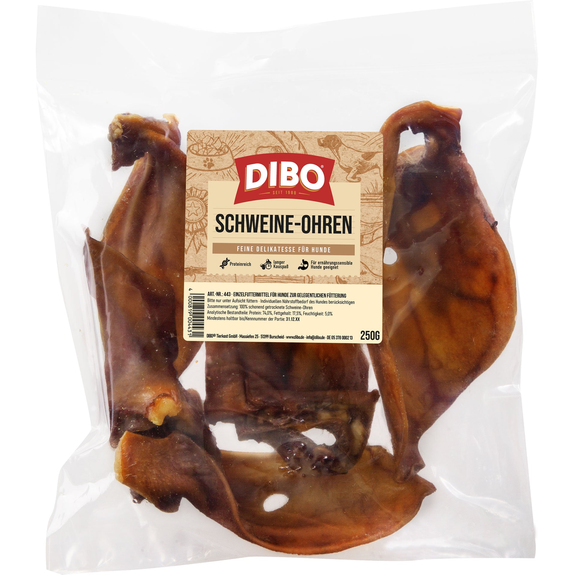 Dibo Schweineohren 250g
