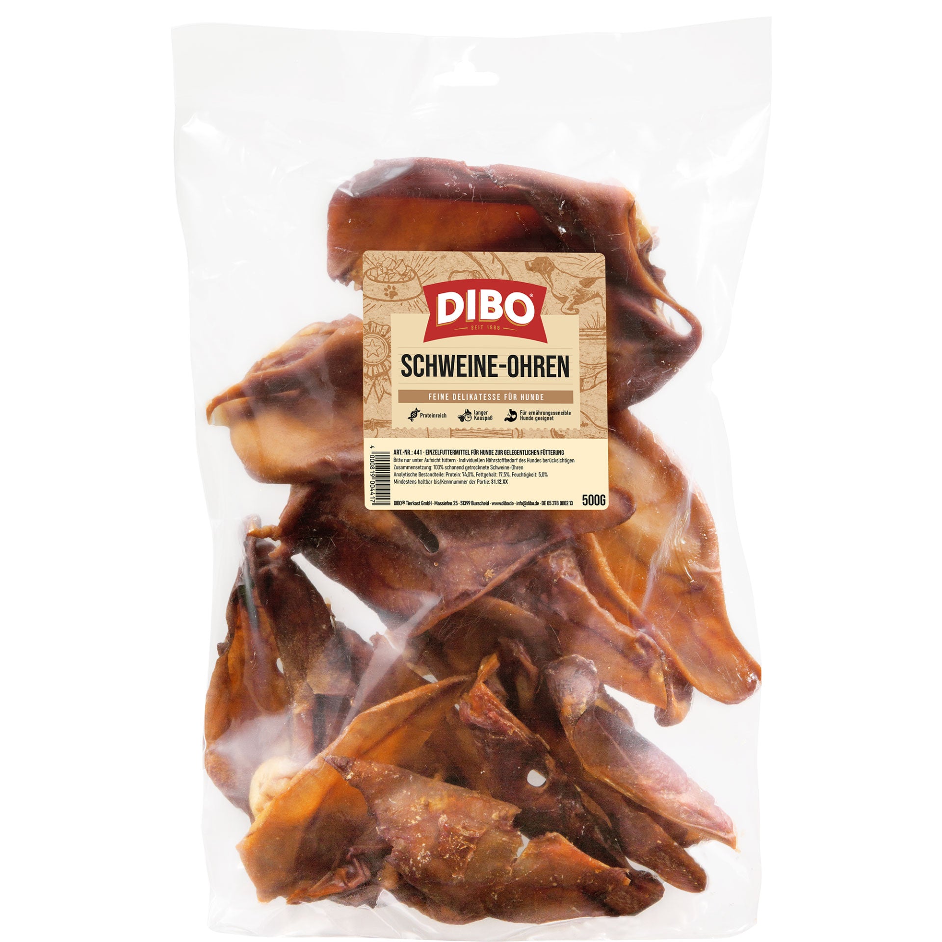 DIBO Schweineohren, 500g