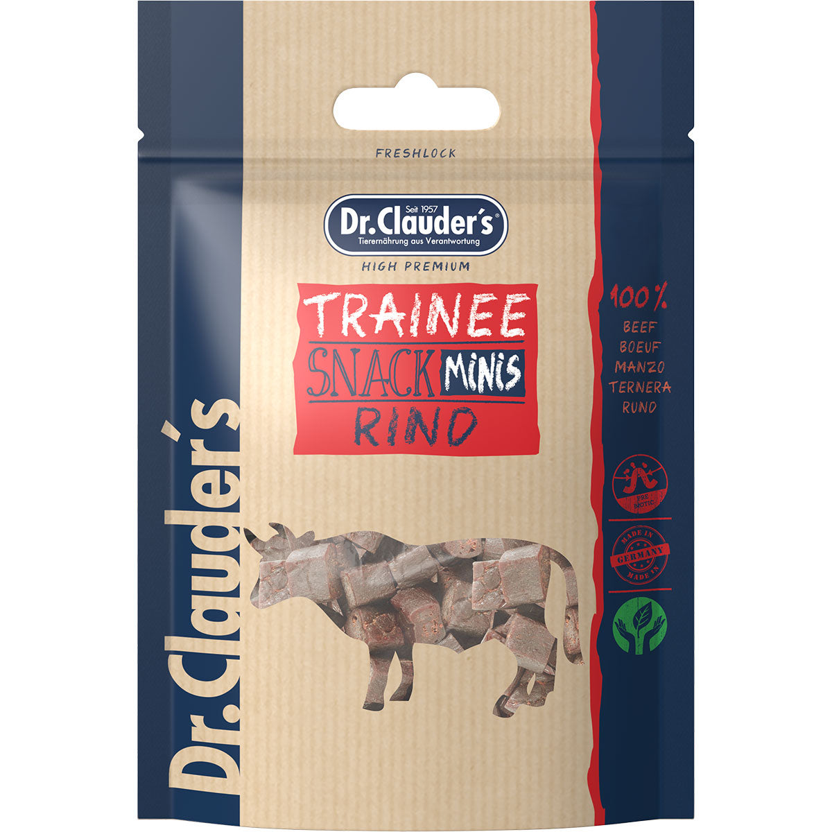 Dr. Clauders Mini Trainee Snack Rind, 50g