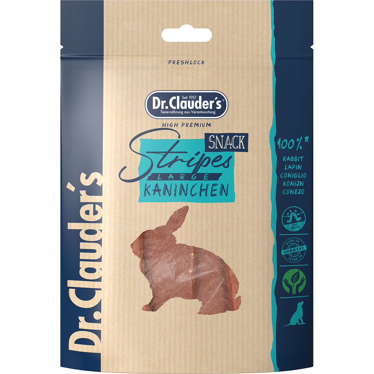 Dr. Clauders Snack Stripes Kaninchen, Large, 80g