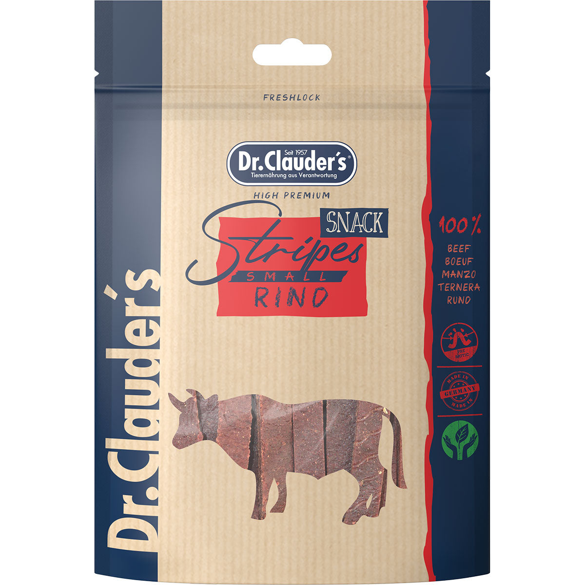 Dr. Clauders Snack Stripes Rind, 80g