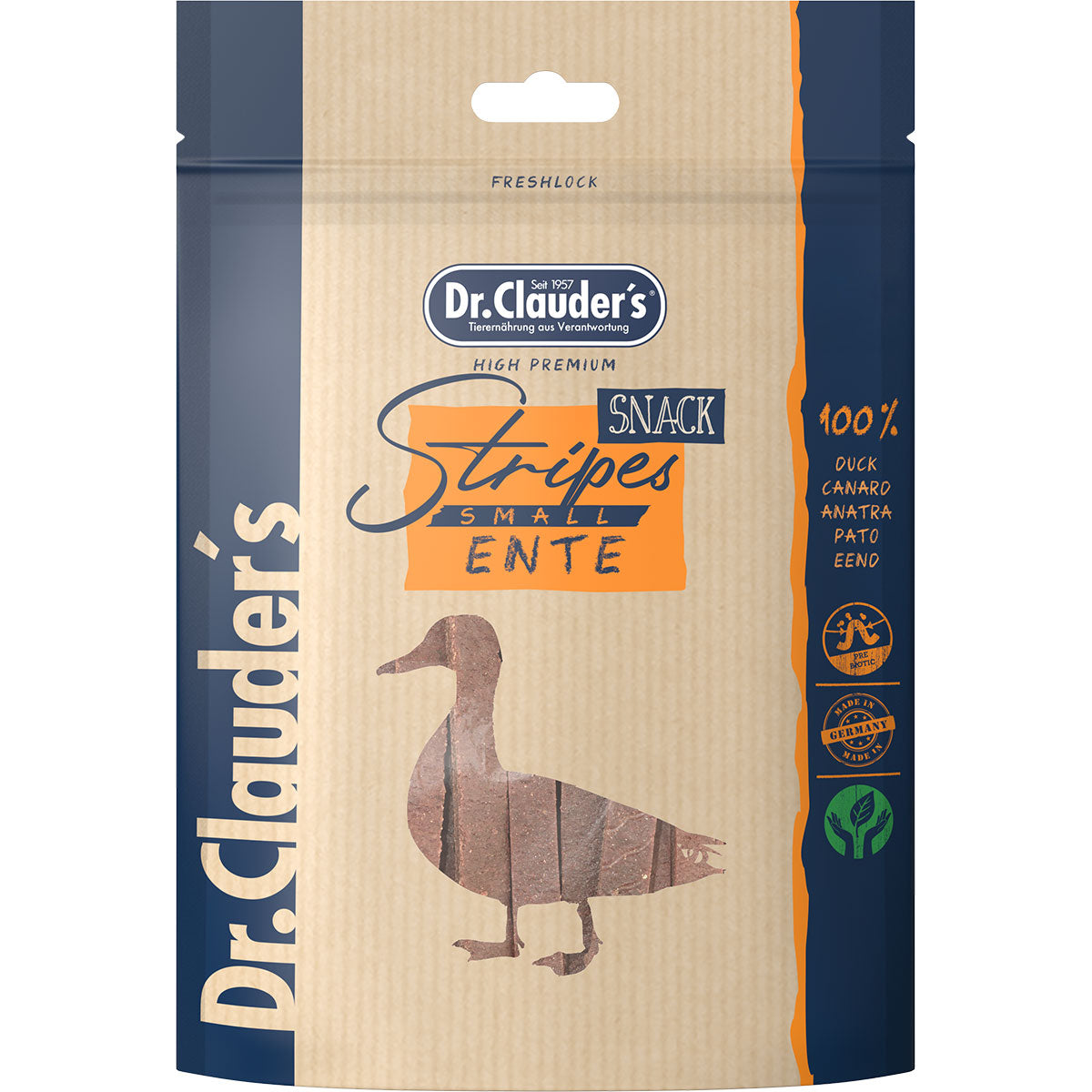 Dr. Clauders Snack Stripes Small Ente, 80g